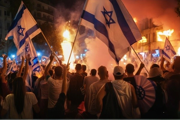 تل ابیب میں بڑے پیمانے پر مظاہرے، نئے انتخابات اور غزہ میں یرغمالیوں کی واپسی کا مطالبہ