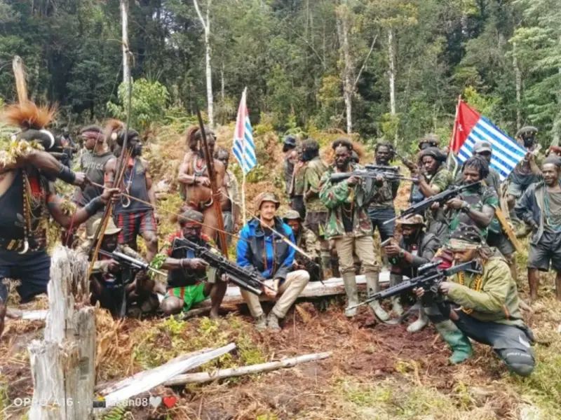 Phillip Mehrtens was taken captive by Papuan independence fighters in February [The West Papua National Liberation Army via Reuters]