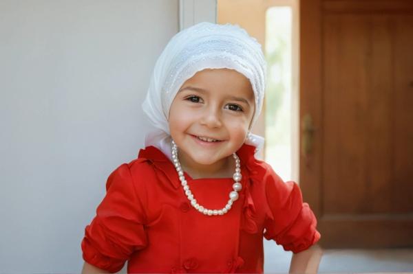 Celine, a young Syrian girl who regained her hearing in Turkey